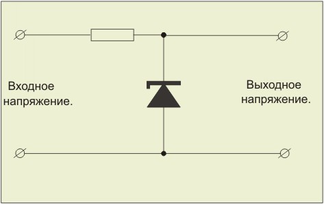  Схема  параметрического стабилизатора.
